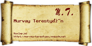 Murvay Terestyén névjegykártya